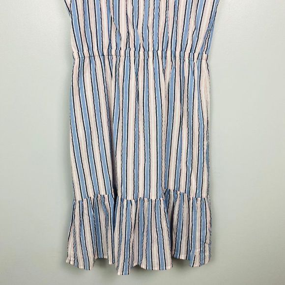 J. Crew Striped Off the Shoulder Peasant Dress Size Large - Picture 4 of 9